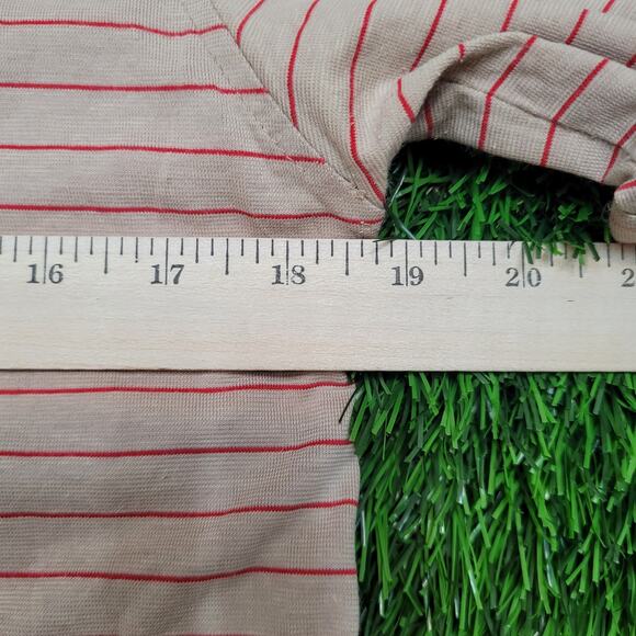 VTG 70s Finalist Dagger Collar Knit Polo Mens XS Horizontal Stripe - Picture 8 of 11